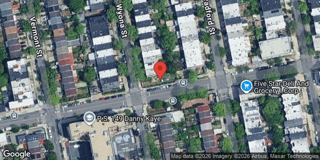 Aerial map of 363 WYONA STREET, Brooklyn