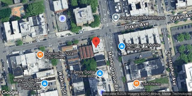 Aerial map of 1784 PITKIN AVENUE, Brooklyn