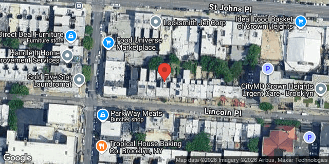 Aerial map of 1311 LINCOLN PLACE, Brooklyn