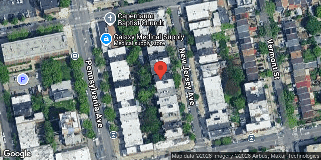 Aerial map of 382 NEW JERSEY AVENUE, Brooklyn
