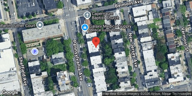 Aerial map of 301 PENNSYLVANIA AVENUE, Brooklyn