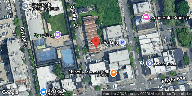 Aerial map of 65 CHESTER STREET, Brooklyn