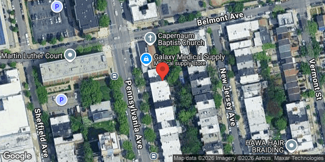 Aerial map of 297 PENNSYLVANIA AVENUE, Brooklyn