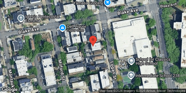 Aerial map of 632 LOGAN STREET, Brooklyn