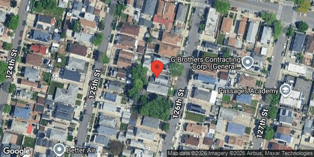 Aerial map of 133-26 126 STREET, Queens