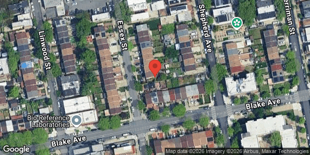 Aerial map of 551 ESSEX STREET, Brooklyn