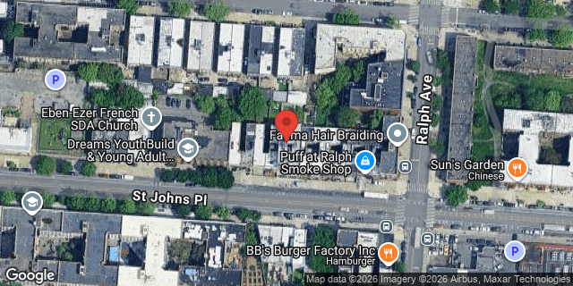 Aerial map of 1629 ST JOHNS PLACE, Brooklyn