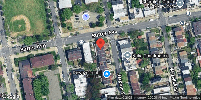 Aerial map of 448 JEROME STREET, Brooklyn
