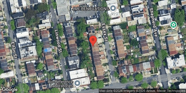 Aerial map of 542 ESSEX STREET, Brooklyn