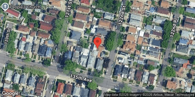 Aerial map of 133-46 122 STREET, Queens
