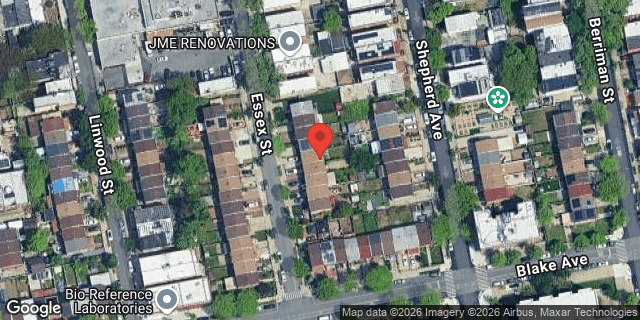 Aerial map of 543 ESSEX STREET, Brooklyn