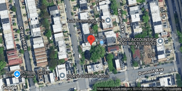 Aerial map of 739 HEMLOCK STREET, Brooklyn