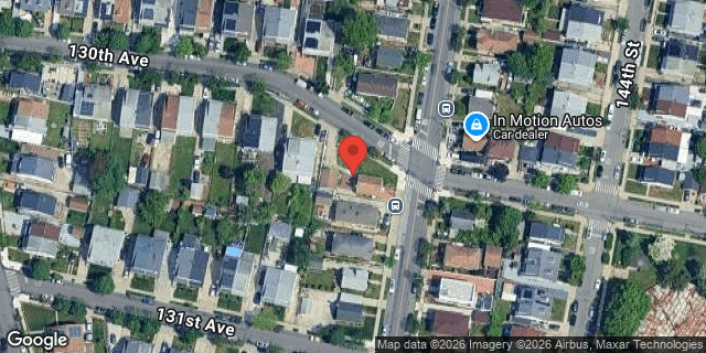 Aerial map of 130-04 143 STREET, Queens