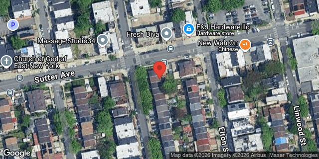 Aerial map of 551 CLEVELAND STREET, Brooklyn