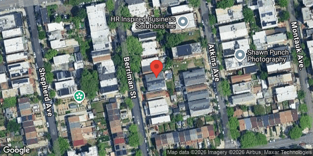 Aerial map of 309 BERRIMAN STREET, Brooklyn