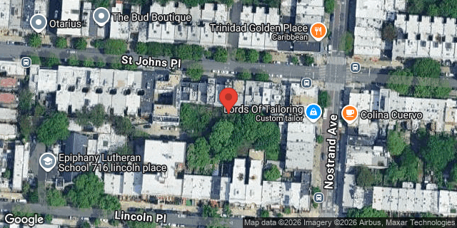 Aerial map of 820 ST JOHNS PLACE, Brooklyn