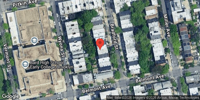 Aerial map of 304 BRADFORD STREET, Brooklyn