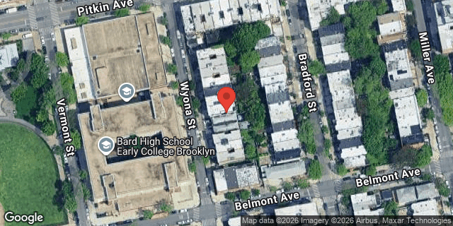 Aerial map of 295 WYONA STREET, Brooklyn
