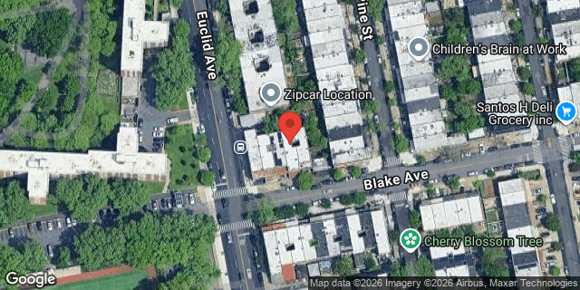 Aerial map of 1253 BLAKE AVENUE, Brooklyn