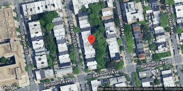 Aerial map of 305 BRADFORD STREET, Brooklyn