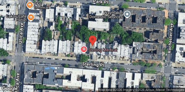 Aerial map of 1477 STERLING PLACE, Brooklyn