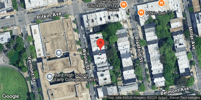 Aerial map of 289 WYONA STREET, Brooklyn