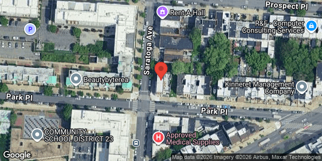 Aerial map of 409 SARATOGA AVENUE, Brooklyn