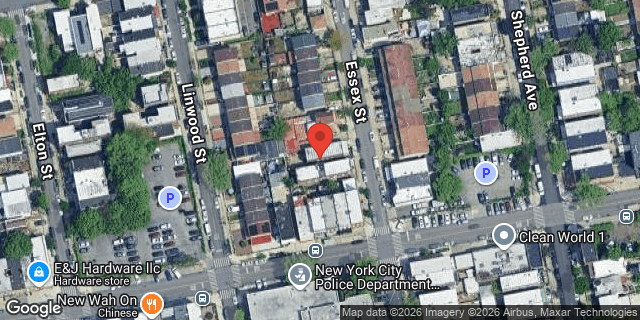 Aerial map of 490 ESSEX STREET, Brooklyn