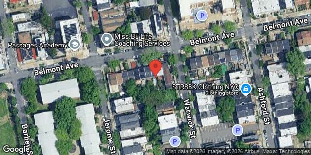 Aerial map of 640 BELMONT AVENUE, Brooklyn