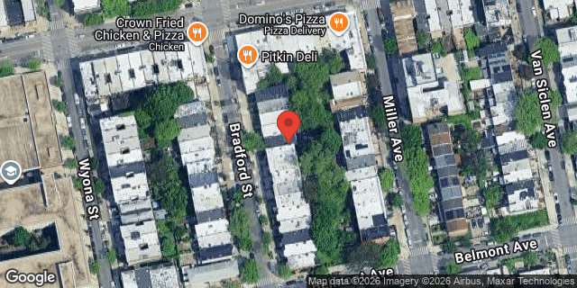 Aerial map of 297 BRADFORD STREET, Brooklyn