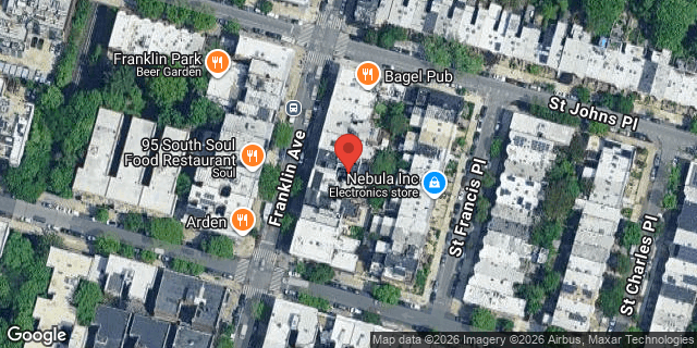 Aerial map of 787 FRANKLIN AVENUE, Brooklyn