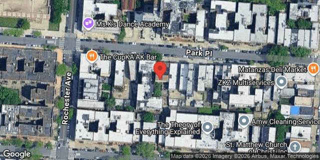 Aerial map of 1514 PARK PLACE, Brooklyn