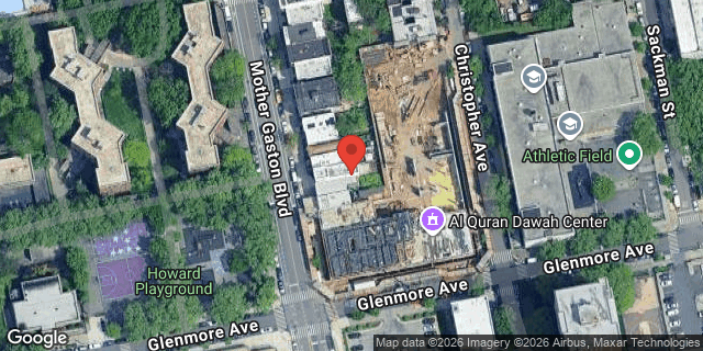 Aerial map of 299 MOTHER GASTON BLVD, Brooklyn