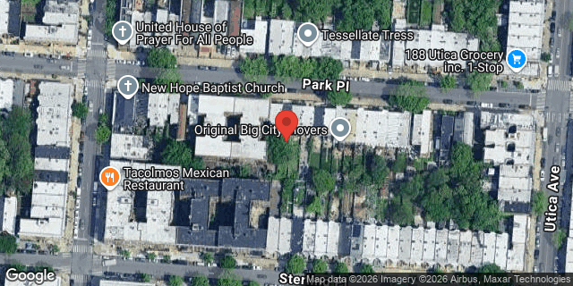 Aerial map of 1358 PARK PLACE, Brooklyn