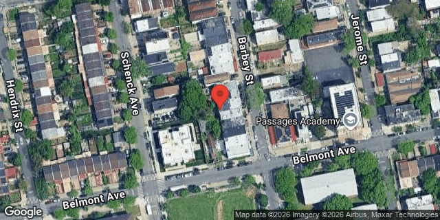 Aerial map of 430 BARBEY STREET, Brooklyn