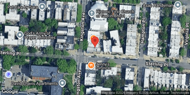 Aerial map of 229 KINGSTON AVENUE, Brooklyn