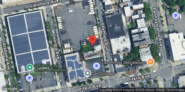 Aerial map of 204 SHEFFIELD AVENUE, Brooklyn