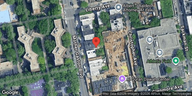 Aerial map of 289 MOTHER GASTON BLVD, Brooklyn