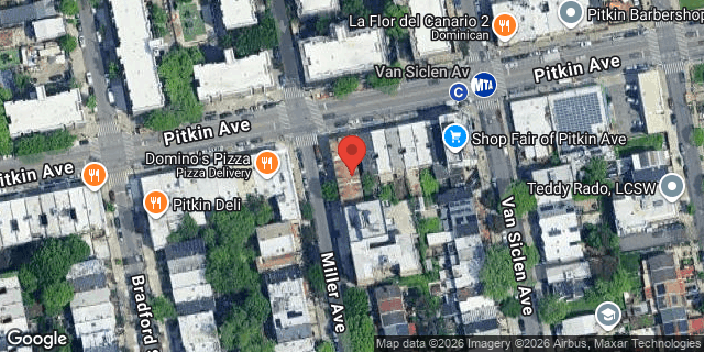 Aerial map of 345 MILLER AVENUE, Brooklyn