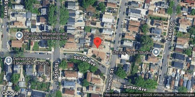 Aerial map of 126-38 INWOOD STREET, Queens