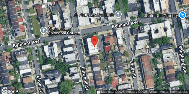 Aerial map of 527 LINWOOD STREET, Brooklyn