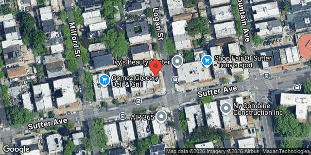Aerial map of 1149 SUTTER AVENUE, Brooklyn