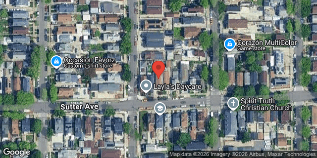 Aerial map of 133-05 SUTTER AVENUE, Queens