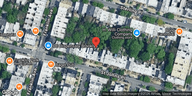Aerial map of 657 ST JOHNS PLACE, Brooklyn
