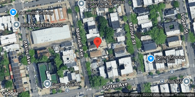 Aerial map of 259 MONTAUK AVENUE, Brooklyn