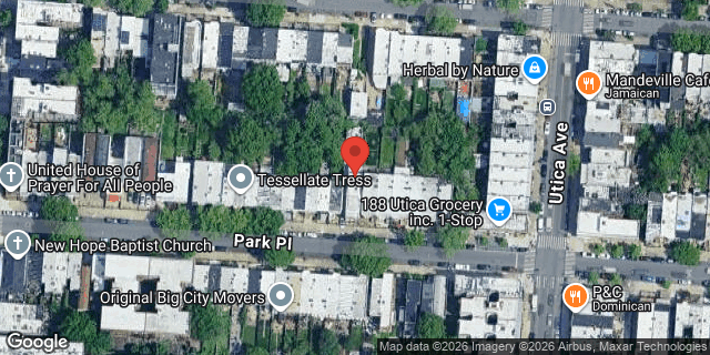Aerial map of 1377 PARK PLACE, Brooklyn