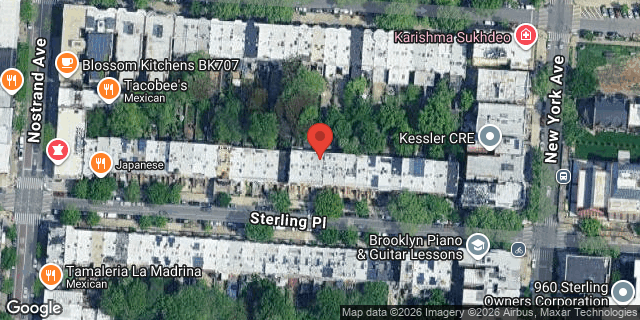 Aerial map of 901 STERLING PLACE, Brooklyn