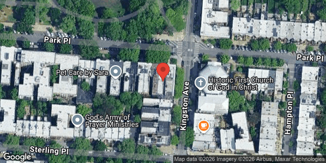 Aerial map of 1074 PARK PLACE, Brooklyn