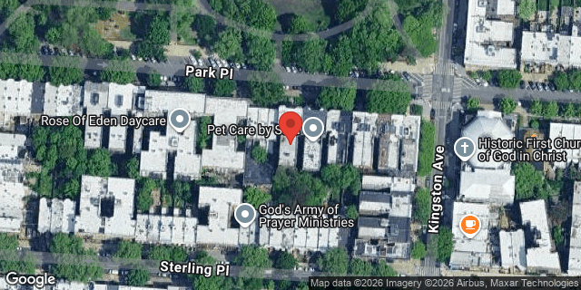 Aerial map of 1050 PARK PLACE, Brooklyn