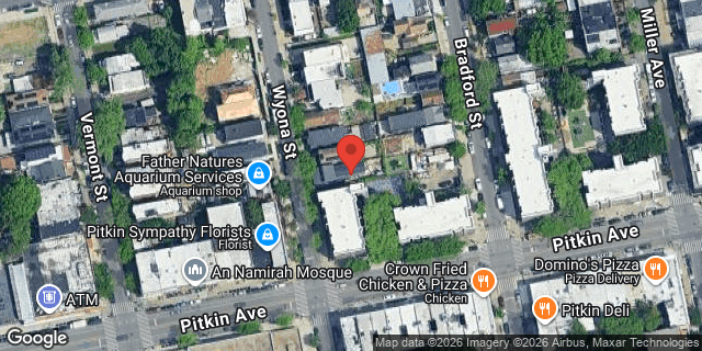 Aerial map of 255 WYONA STREET, Brooklyn
